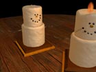Primitive Snowman Candles